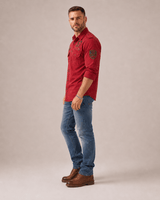 57brand Aviator Blood-Red Twill Shirt