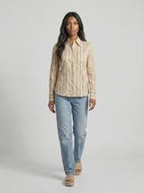 Beige Striped Shirt