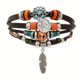 Retro Butterfly Star & Moon Layered Bracelet
