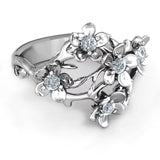 Floral Zirconia Ring