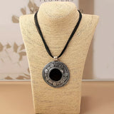 Bohemian Irregular Oval Pendant Necklace