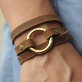 Retro Geometric Adjustable Wrap Bracelet