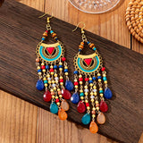 Bohemian Tassel Beaded Earrings for Women