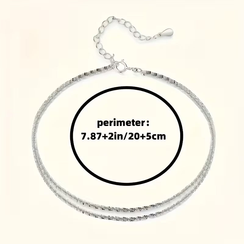 Women’s Dazzling Silvery Anklet