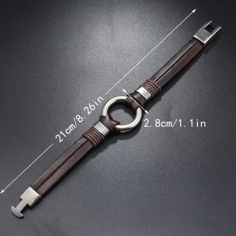 Men’s Multi-Layer Leather Bracelet