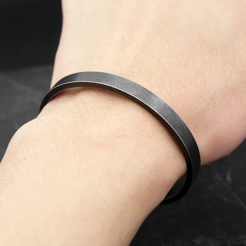 Men’s Vintage Viking Stainless Steel Bangle