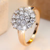 Elegant Sparkling Sphere Statement Ring