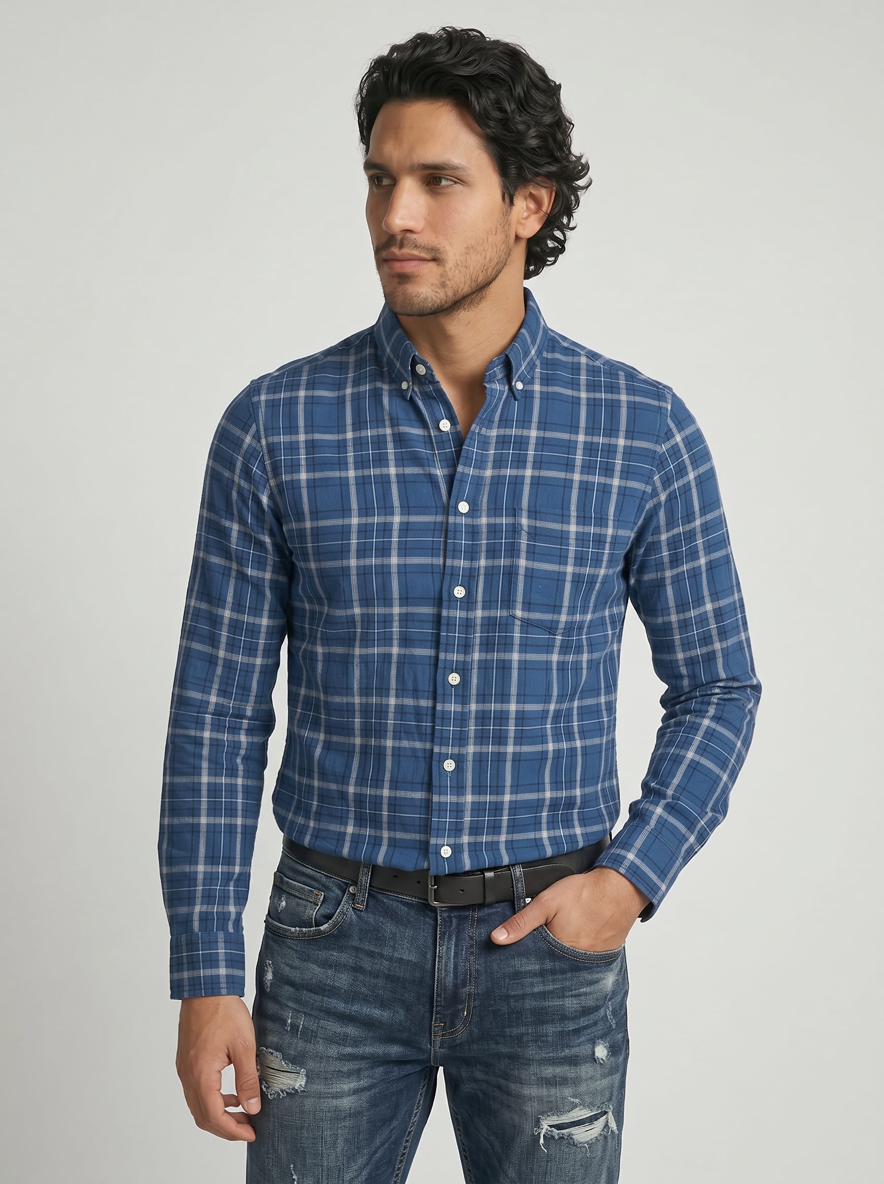 Blue Checkered Shirt