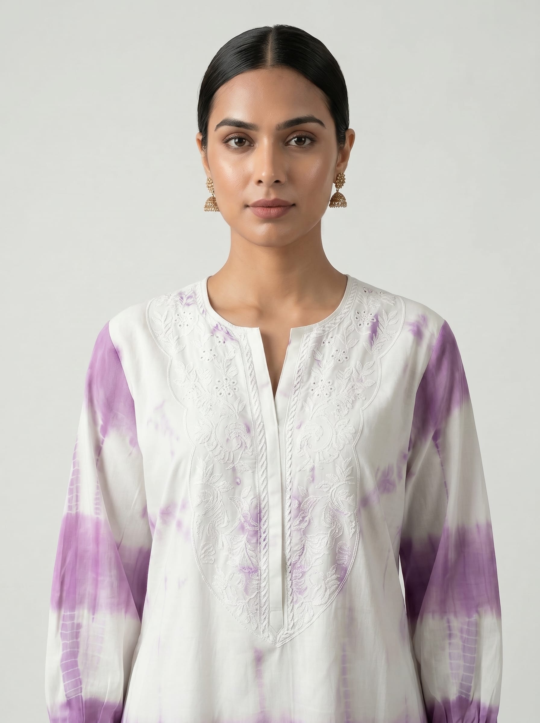 Lavender Tie-Dye Kurta Set