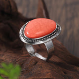 Vintage Geometric Resin Statement Ring