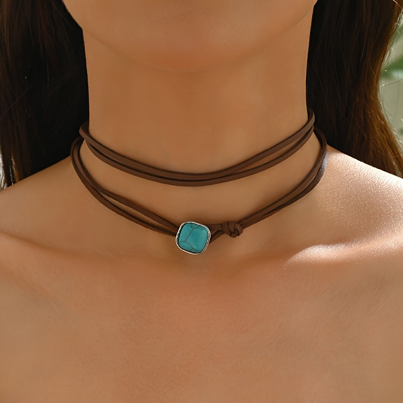 Adjustable Square Pendant Necklace