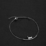 Cute Stainless Steel Cat Anklet β Adjustable Beach Anklet