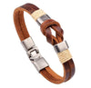 Men's Antique Copper Leather Bracelet