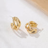 Stainless Steel Golden Earrings