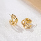 Stainless Steel Golden Earrings