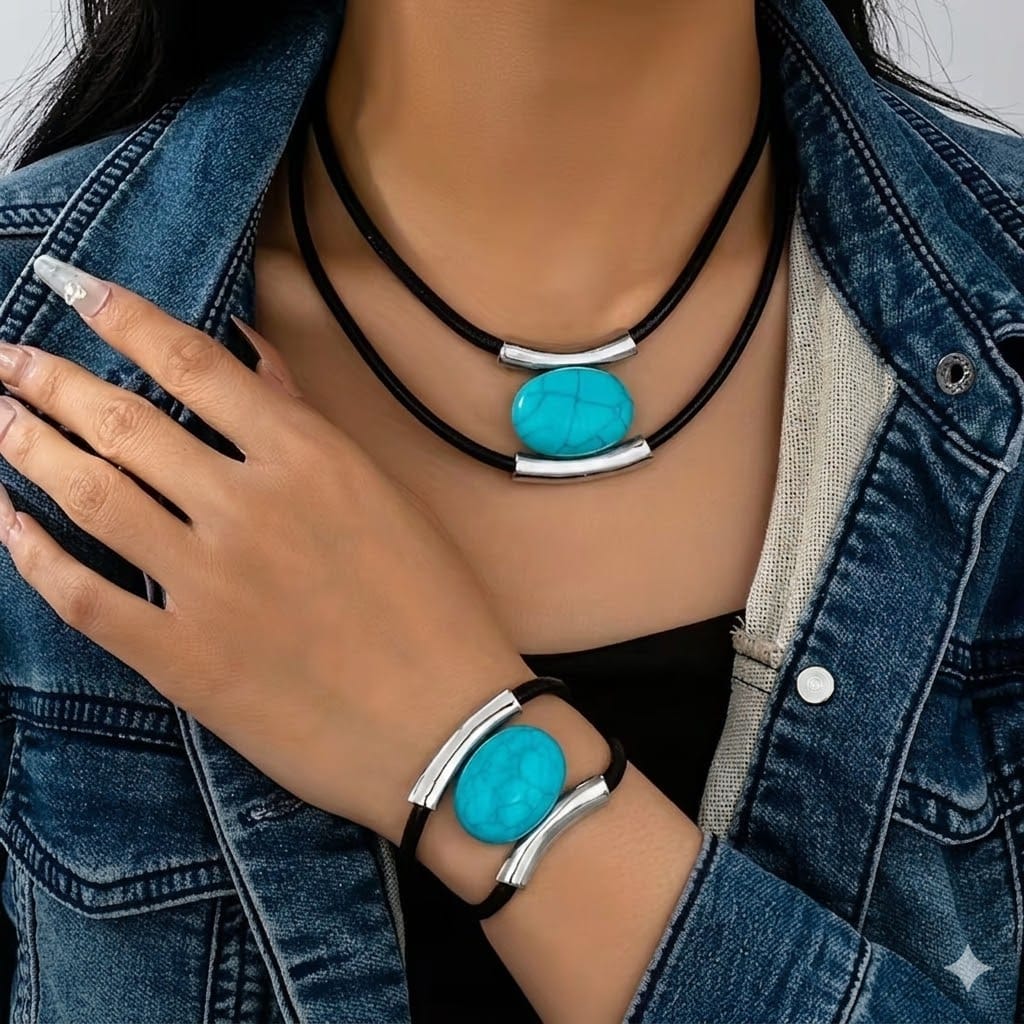 Women's Fashion Necklace & Bracelet Set