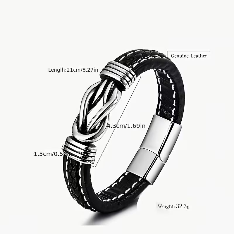 Men's Faux Leather Gift Bracelet