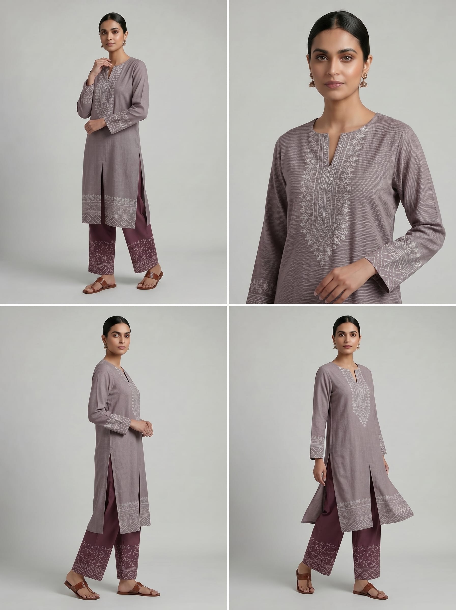 Block Print Kurta Set