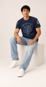 Men's 100% cotton True Denim Collegiate Tiger Tee