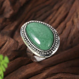 Vintage Geometric Resin Statement Ring