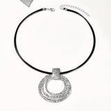 Vintage Multi-Circle Geometric Pendant Necklace