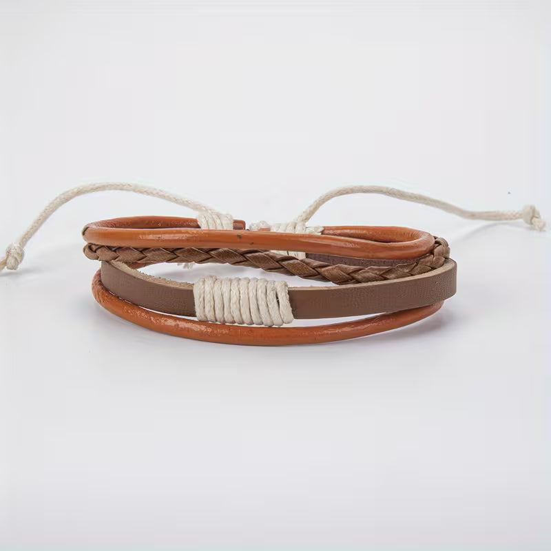 Handmade Braided PU Leather Bracelet
