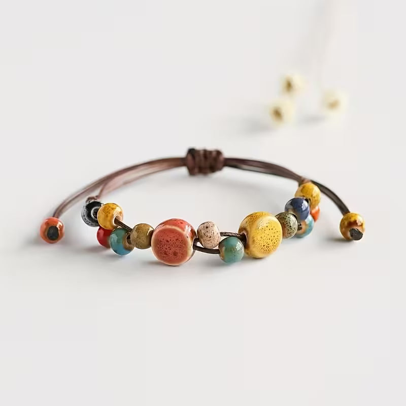Bohemian Ceramic Bead Bracelet