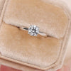 2 Carat Solitaire Silver-Plated Ring