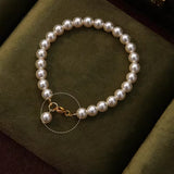 Elegant Faux Pearl Buckle Bracelet