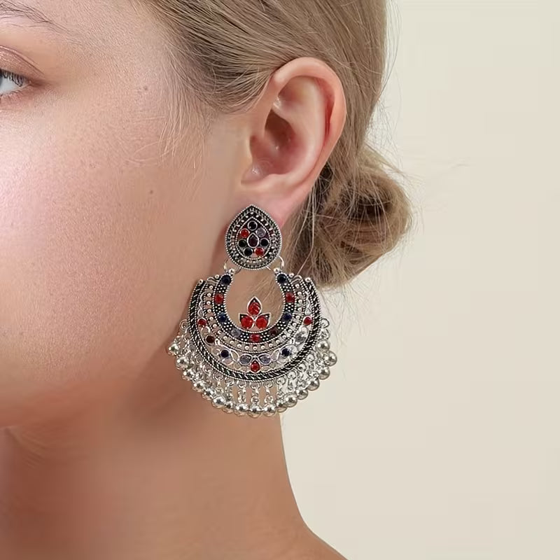 Vintage Ethnic Tassel Pendant Earrings