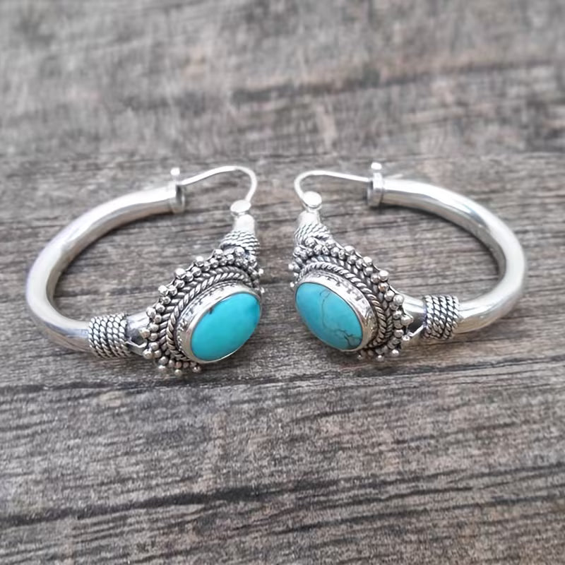 A Pair of Stylish Turquoise Earrings
