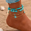 5-Piece Bohemian Vacation Beach Anklet Set