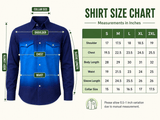Men's Ocean Blue Cotton Ombre Shirt