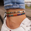 2PCS Bohemian Handwoven Adjustable Surf Anklet Set for Men & Women