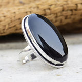 Black Zirconia Statement Ring