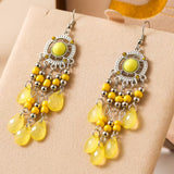 Multi-Layer Rice Bead Acrylic Water Droplet Earrings