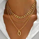 Hip-Hop Multi-Layer Chain Necklace