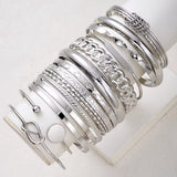 15-Piece Elegant Layered Bracelet Set
