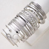 15-Piece Elegant Layered Bracelet Set