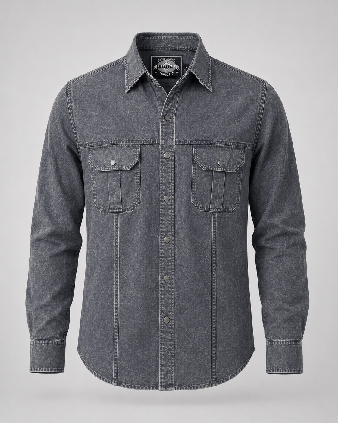 Men's Paper Cotton Carbon Wash Overshirt