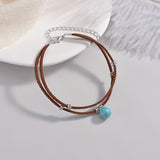 Double Layer Adjustable Anklet for Women