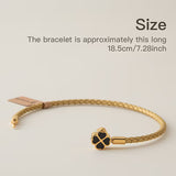 Lucky Clover Leather Bracelet