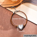 Bohemian Multi-Layer Heart Rope Bracelet