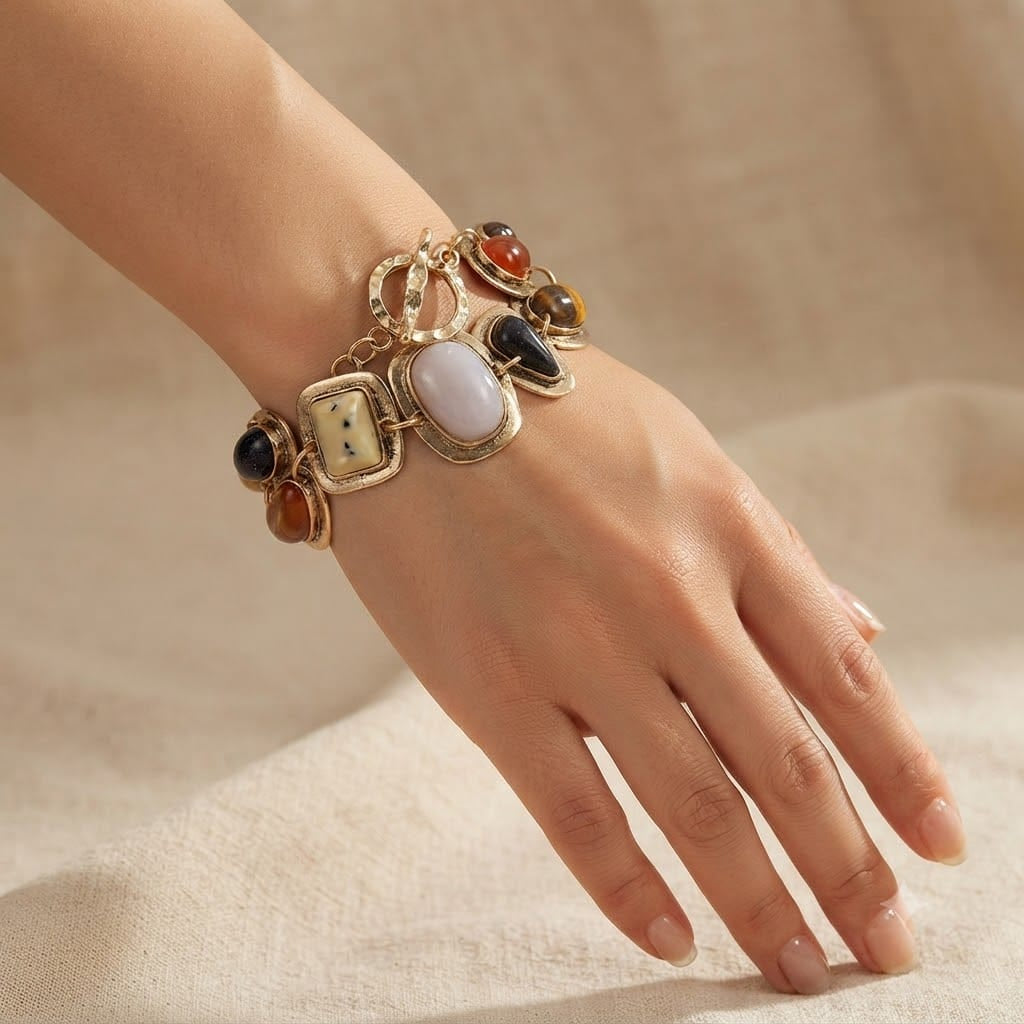 Bohemian Resin Chain Bracelet