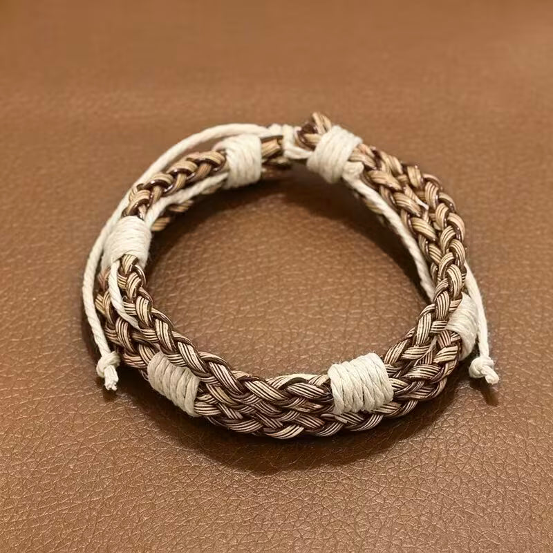 Vintage Unisex PU Leather Braided Bracelet