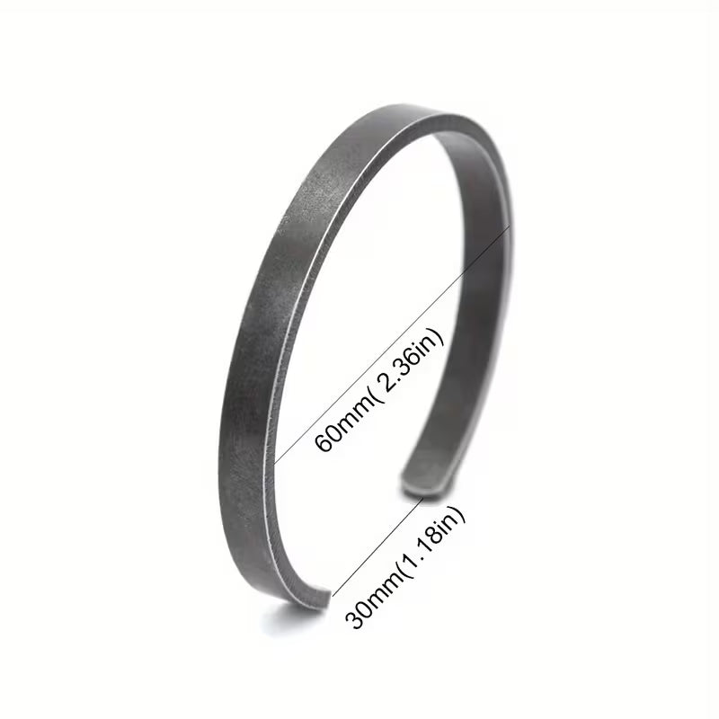 Men’s Vintage Viking Stainless Steel Bangle