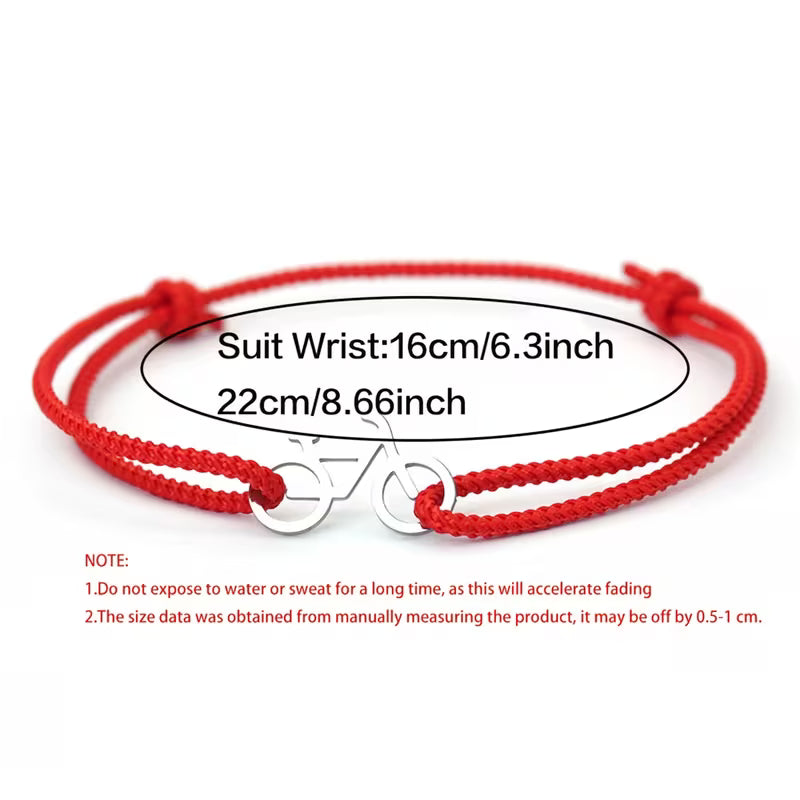 Men's Red Braided Charm Bracelet
