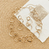 2pcs Irregular Hoop Necklace & Stud Earrings Set