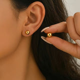 Minimalist Round Ball Stud Earrings