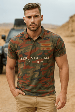 Camo Military Inspired Polo